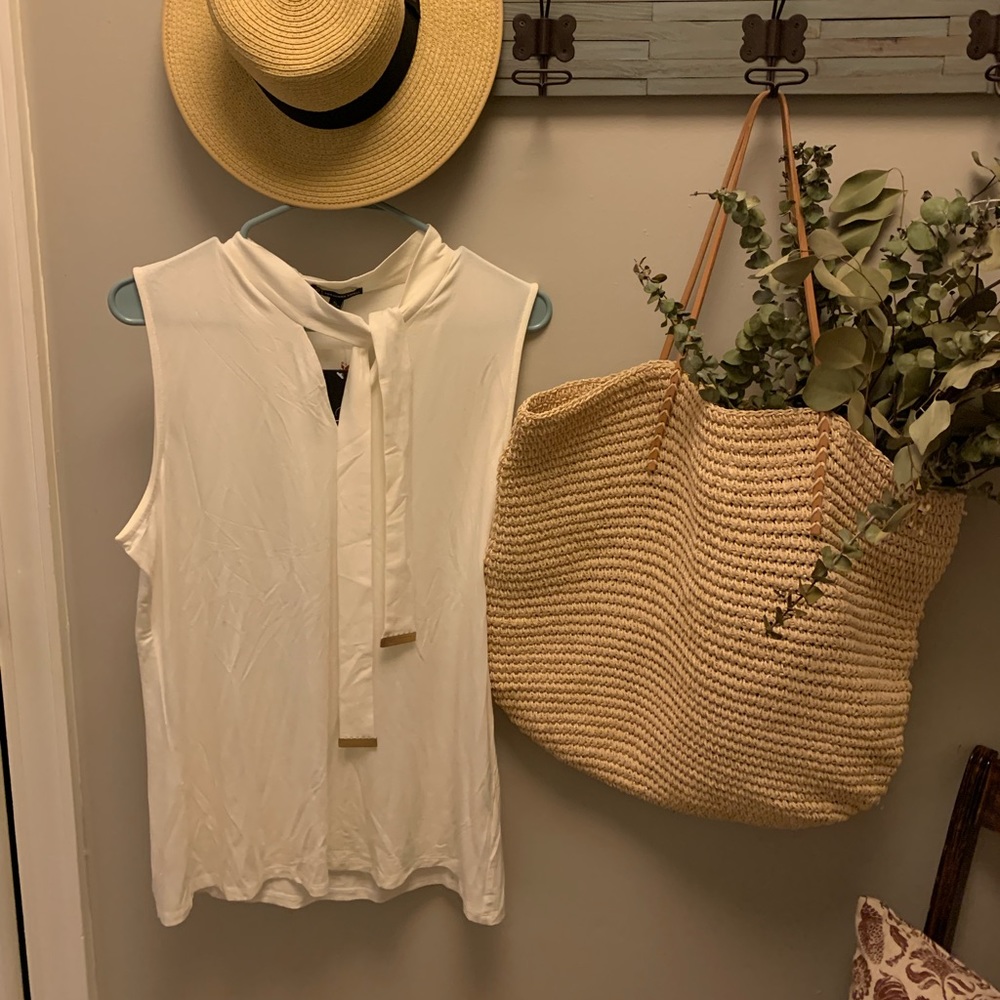 Adrianna Papell Top XL NWT Ivory